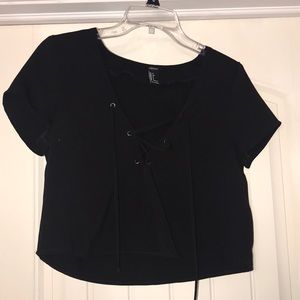 black crop top